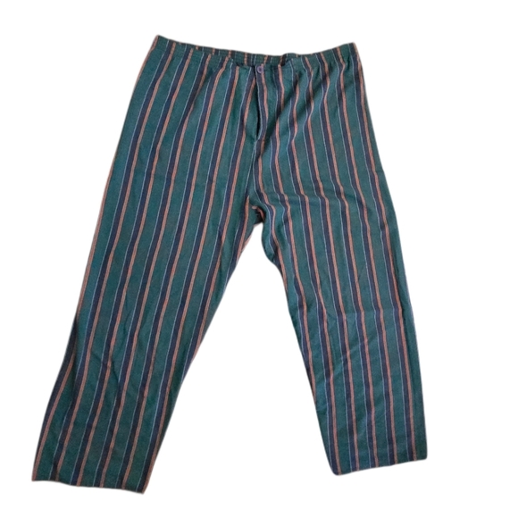 Vintage Legacy Stripped Size L Cotton Polyester 2 Piece Pajamas 90s Lightweight - Picture 4 of 8